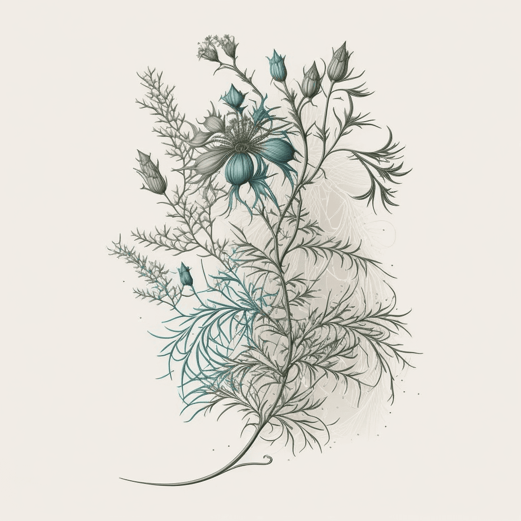 czarnuszka Nigella damascena roślina jednoroczna kwiaty